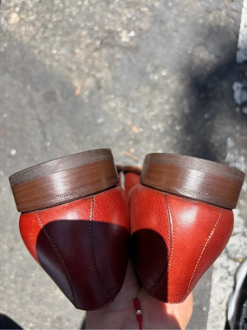 Men's Santoni Classic Cap-Toe Leather Dress Shoes - Brown